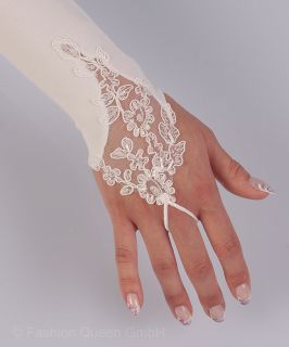 Brauthandschuhe ivory / weiß NEU 30 cm