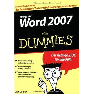 Word 2007 für Dummies Dan Gookin, Robert Hahn Bücher