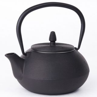 Asiatische Gusseisen Teekanne 0,9 L. schwarz inkl. Teesieb Kanne