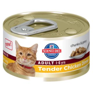 Hill's Science Diet Adult Chunks & Gravy Tender Chicken Dinner Cat Food   Food   Cat