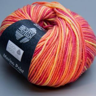Lana Gossa Merino superfein Cool Wool 755 orange rot 50g Wolle