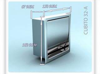 cubito 32 a aus verchromtem messing inklusive montageset mit