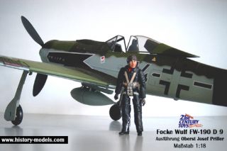 FOCKE WULF FW 190 D 9 PRILLER + Pilot 118 Fertigmodell 21st Century