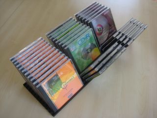 CD Flip, Ständer Alu Schwarz für 33 CD`s Aufbewahrung