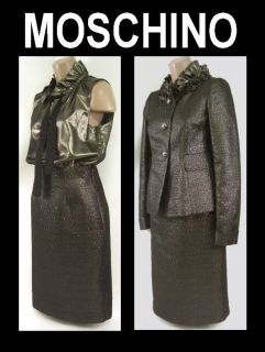 MOSCHINO Kleid & Blazer 36 schwarz/gold 840,  neuwertig