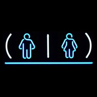 WC Toilette Mann und Frau Hinweisschild. Hochwertiges leuchtendes Neon