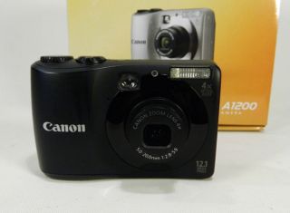 Canon PowerShot A1200 12.1 MP Digitalkamera Schwarz