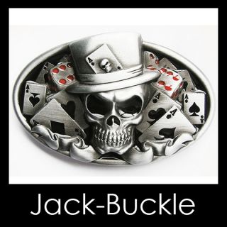 Buckle Skull Poker Würfel Totenkopf Gürtelschnalle NEW