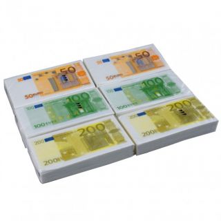 Taschentücher 50, 100 und 200 Euro Geldscheine   Set mit 60 Stück