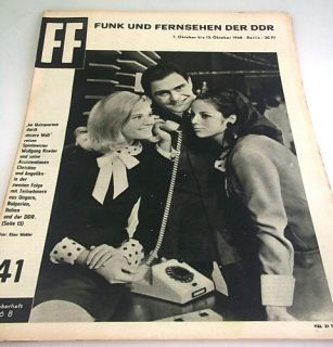 FF DABEI Heft 41/7. 13.10.1968DDR Tv Zeitschrift, Defa, Funk und