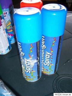 3x Luftschlangenspray + 24 Haarfärbespray Kinder Spaß Posten