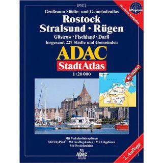ADAC Stadtatlas Rostock, Stralsund, Rügen Güstrow, Fischland, Darß