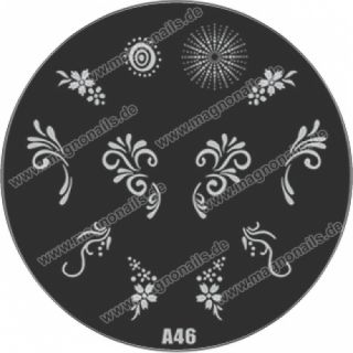 Nail Art Stamping Schablone A46