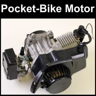 Neuer Pocket Bike Motor inkl. Vergaser mit 49ccm Pocketbike DirtBike