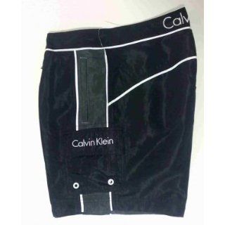 Calvin Klein Jeans Badeshorts Männer, schwarz/oliv Sport