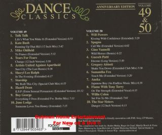 Dance Classics 49 & 50 2 cd Anniversary Edition 12 inch classics