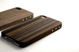 EVOUNI Echt Holz Schutzhülle Hülle Hard Case für iPhone 4 Ebenholz