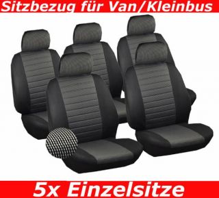 VAN Schonbezüge Sitzbezüge Sitzbezug 5x Einzel Sitze VW Sharan
