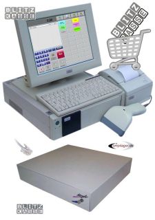 PC KASSE f. EINZELHANDEL TOUCHSCREEN KASSENSOFT DRUCKER SCANNER