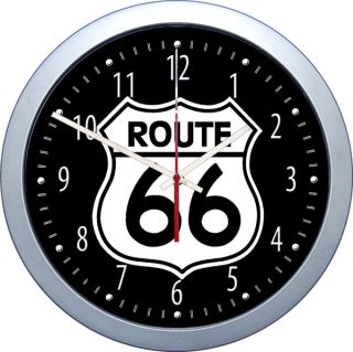 Klassische Wanduhr US ROUTE 66 Sign / Schild Uhr
