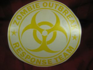 ZOMBIE Attack Outbreak Response team Vinyl waterproof decal sticker