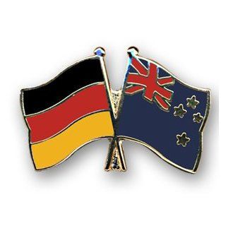 5er Pack Deutschland   Neuseeland Freundschaftspin Yantec Pin Flagge