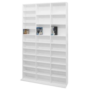 504 DVD/1080 CD Oskar Storage Shelf Rack Unit White