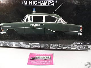 18 Minichamps Opel Rekord P1 1958 Polizei