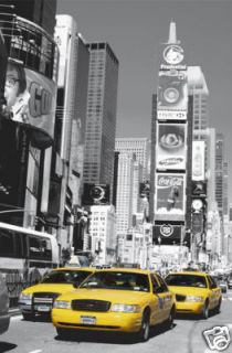 Fototapete Poster Times Square NEW YORK schwarz weiß