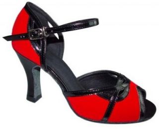 Exclusive Dance Shoes Tanzschuhe , schwarz rot, 62mm Absatz 
