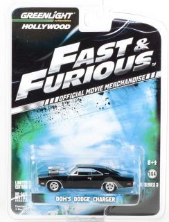 70 Dodge Charger Black BLOWER *Fast & Furious* Greenlight Hollywood1