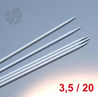Lana Grossa Nadelspiel / Strumpfstricknadeln Aluminium 20cm / 3,5mm