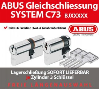 ABUS Schließanlage Lagerschließung System C73 je Zylinder 3