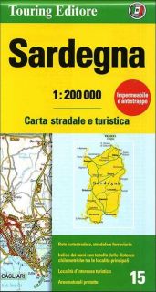 TCI 15 Sardinien, Karte Straßenkarte Italien 1200.000