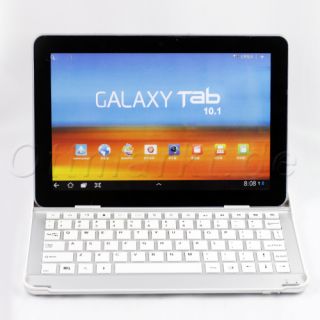 Bluetooth Alu Tastatur Keyboard für Galaxy Tab 10,1 P7510 silber Neu