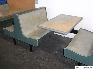 Subway Einrichtung Dinertisch Doppel Sitzecke Tisch Sitzbank T106 cm