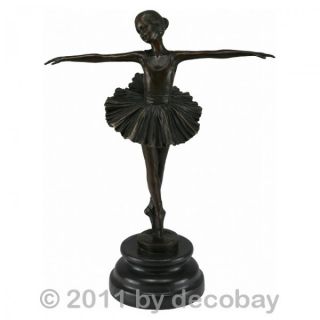 Ballerina Bronze Skulptur Statue kleine Tänzerin Ballett Figur