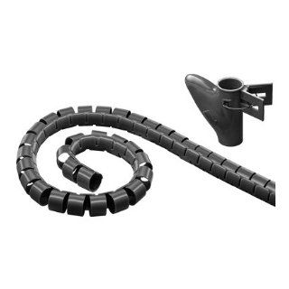 Flexibler Kabelkanal, schwarz, Kunststoff, 2,5m, D 