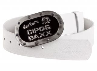 CIPO & BAXX Gürtel C 2092 II weiß 85 110cm Ledergürtel Leder