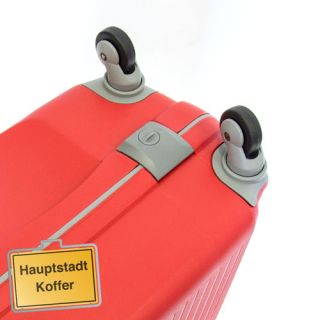 3er Set Hartschalen Koffer Trolley rot TSA Zahlenschloss 4 Rollen