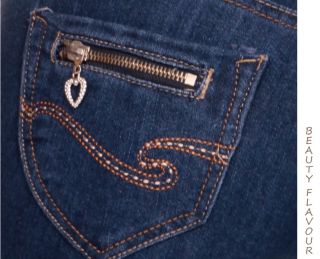 Designer LowCut Schlaghose Low Cut Jeans Five Pocket