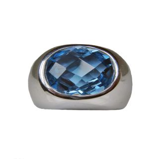 Le Chic Ring mit 13x10 mm blauen Zirkonia