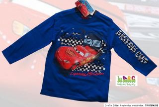 Disney CARS Langarmshirt Sweatshirt Blau 98 104 116 128 NEU 
