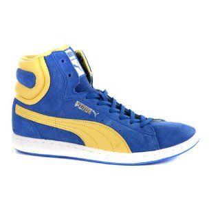 Puma First Round Super Blau High Top Damen Sneaker: Schuhe
