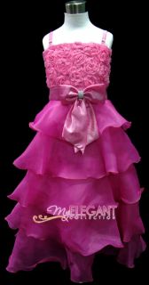 Blumenkinder Kleid Hochzeit Rosa Gr116/122 Sz6 Gown #103