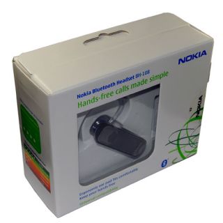 Nokia BH 108 Bluetooth Headset   Schwarz OVP