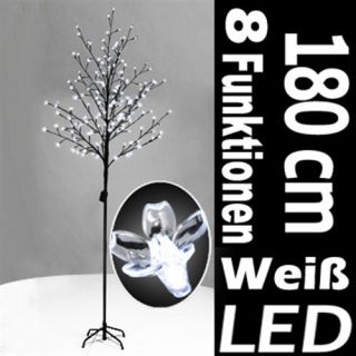 Lichterbaum + Blüten Lichterkette 8 Funktionen 108 LED weiß