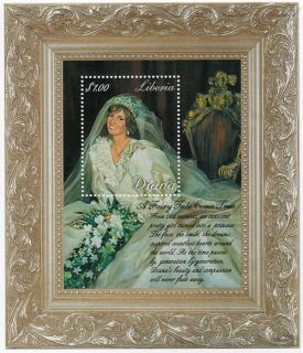 DIANA Princess of Wales Stamp Sheet / Wedding Dress (Elizabeth & David