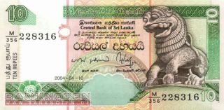 Sri Lanka / Ceylon   10 Rupees 2004   P.115c UNC