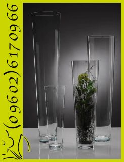 Glasvase Bodenvase Blumenvase 50 cm Glasgefäß Vase groß konisch